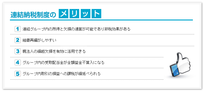 連結納税制度のメリット